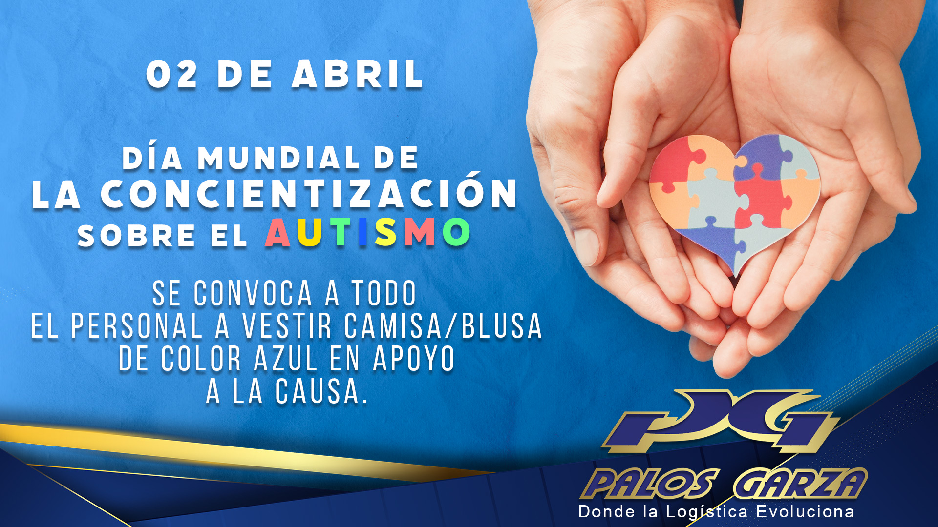 Dia mundial de la concientización sobre el autismo.